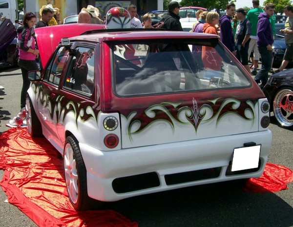 opel-corsa-a-tuning-heck opel corsa a tuning heck Opel Corsa A Tuning C20LET mit Druck unter der Haube und im Innenraum